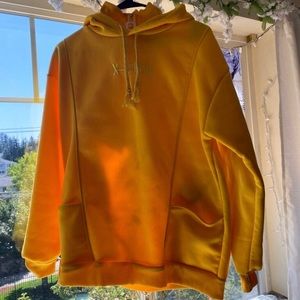 Embroidered Lettering Half- Zip hoodie